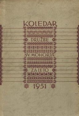Koledar družbe sv Mohorja za leto 1951
