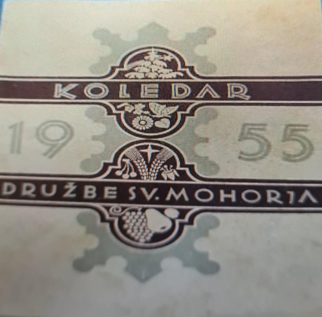 Koledar družbe sv Mohorja za leto 1955
