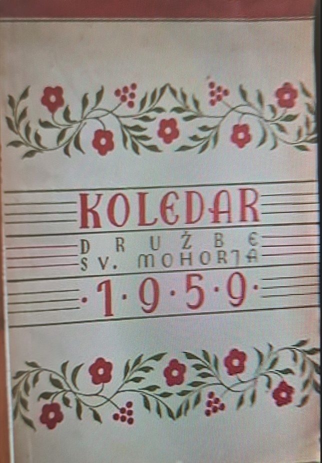 Koledar družbe sv Mohorja za leto 1959