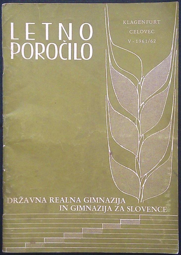 Letno poročilo V. (državne realne gimnazije in gimnazije za Slovence) 