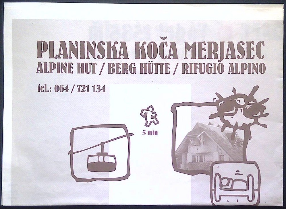 Planinska koča Merjasec - Vogel 1535m