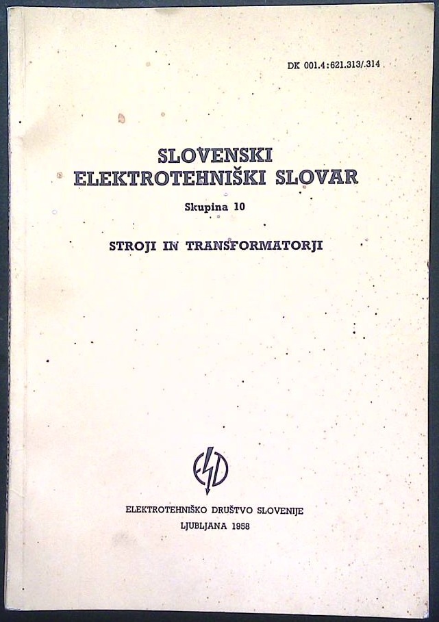 Slovenski elektrotehniški slovar (Stroji in transformatorji)