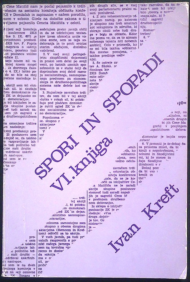 Spori in spopadi VI. knjiga (v spominih in dokumentih)