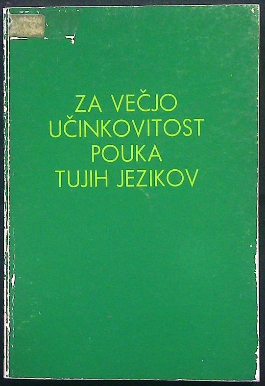 Za večjo učinkovitost pouka tujih jezikov