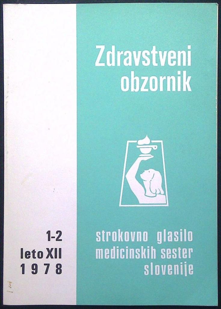 Zdravstveni obzornik 1-2, leto XII, 1978