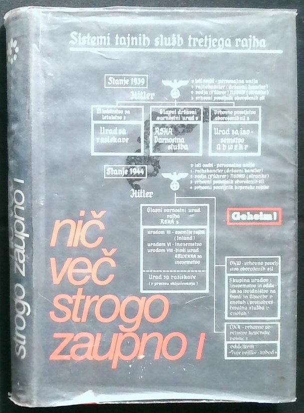 Nič več strogo zaupno 1 Nacistične službe in njihova dejavnost pri nas