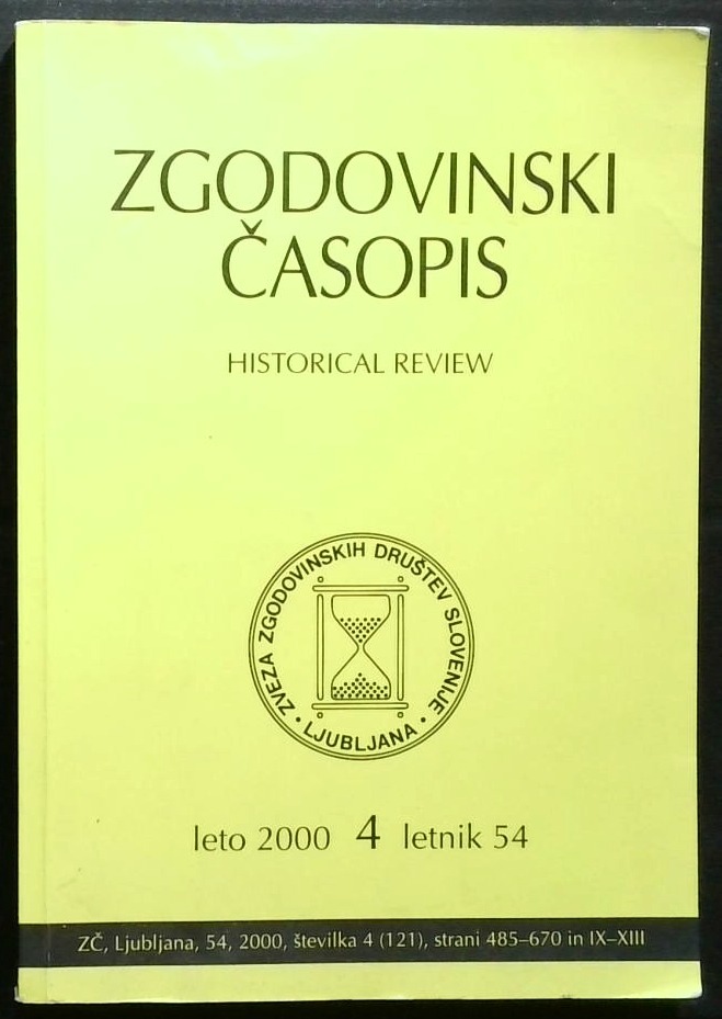 Zgodovinski časopis 2 (119), leto 2000, letnik 54