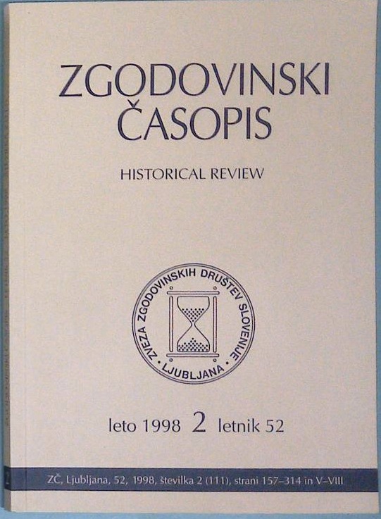 Zgodovinski časopis - letnik 52, leto 1998, št. 2 (111)