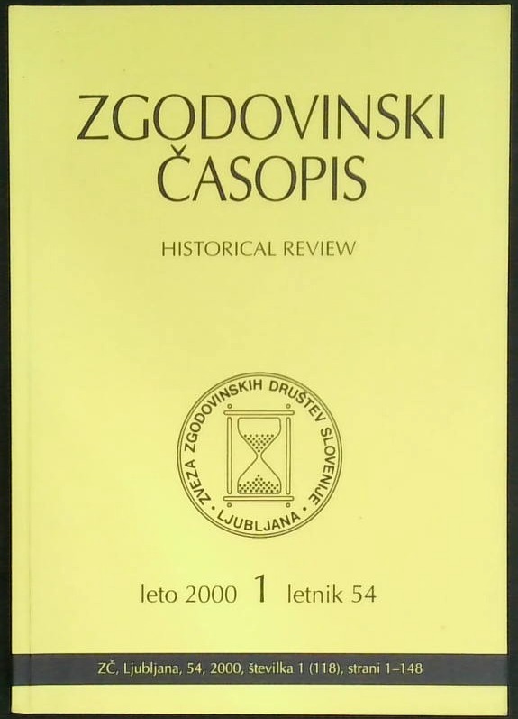 Zgodovinski časopis 1 (118), leto 2000, letnik 54