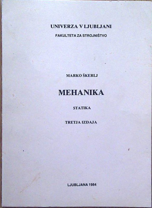 Mehanika - statika tretja izdaja