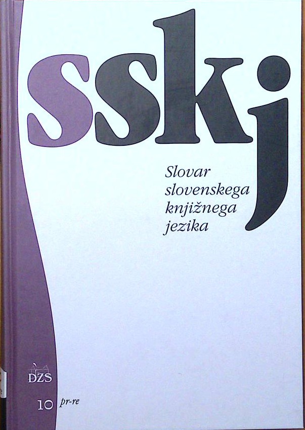 Slovar slovenskega knjižnega jezika 10 pr-re