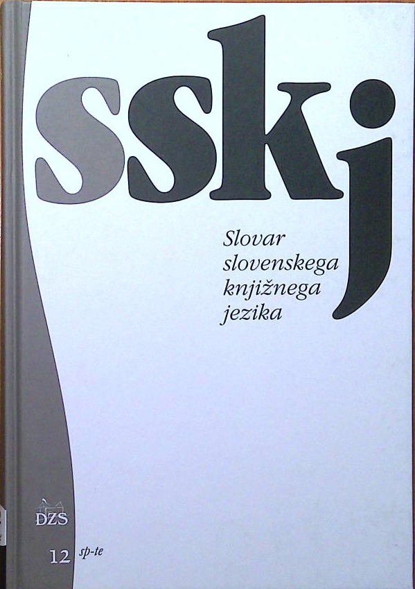 Slovar slovenskega knjižnega jezika 12 sp-te