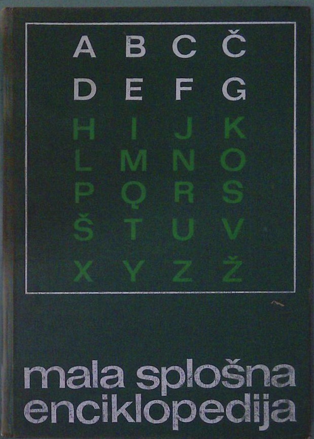 Mala splošna enciklopedija A - G, Prva knjiga