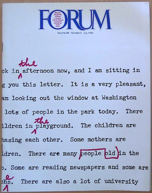 Forum: A journal for the teacher of English outside the United States (Volume XIX Number 3 July 1981)