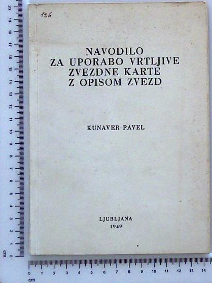 Navodilo za uporabo vrtljive zvezdne karte z opisom zvezd